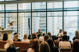 Jennifer Robinson & Soren Trampedach at Work Club 8 Chifley Square