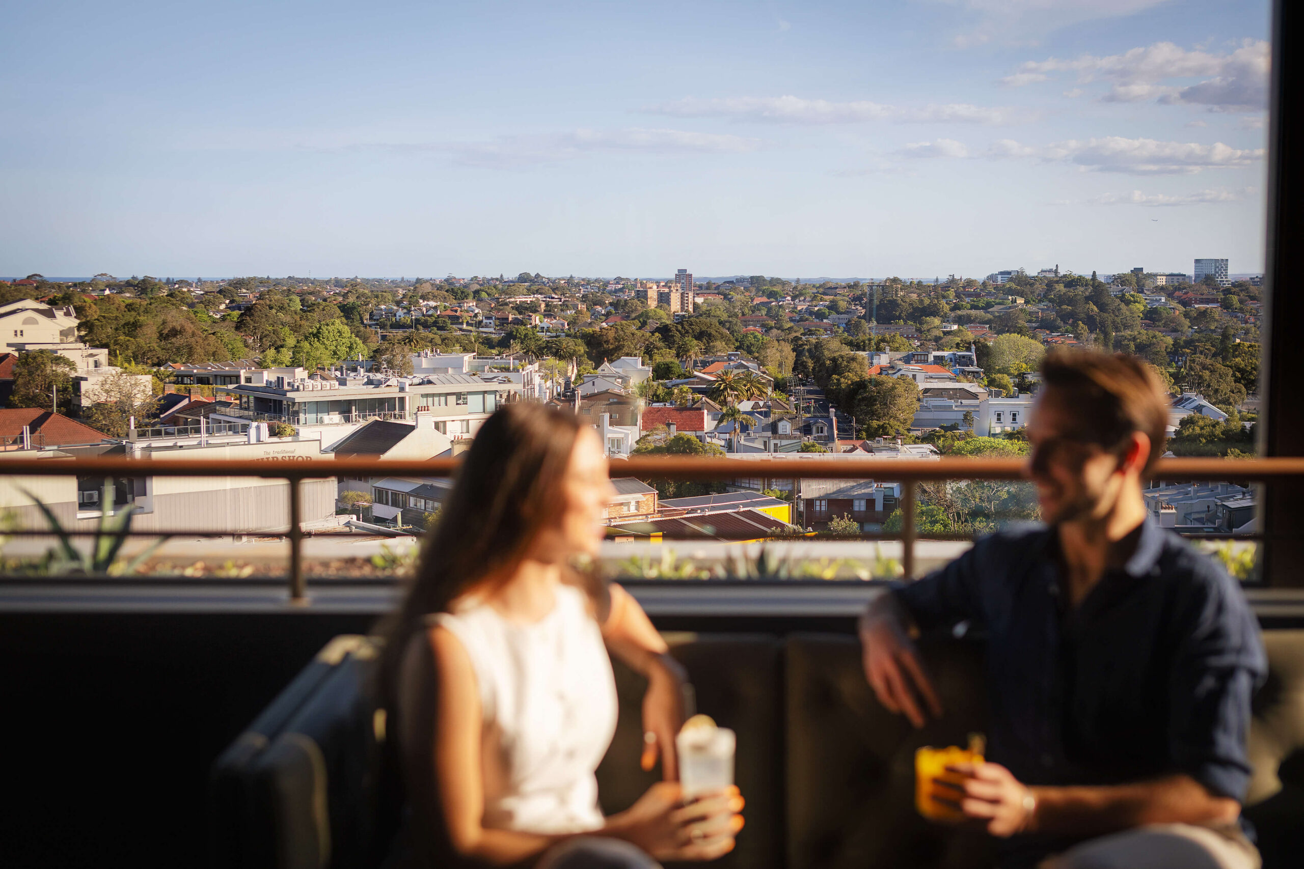 Aerial view of Bondi Junction with Workclub coworking space
